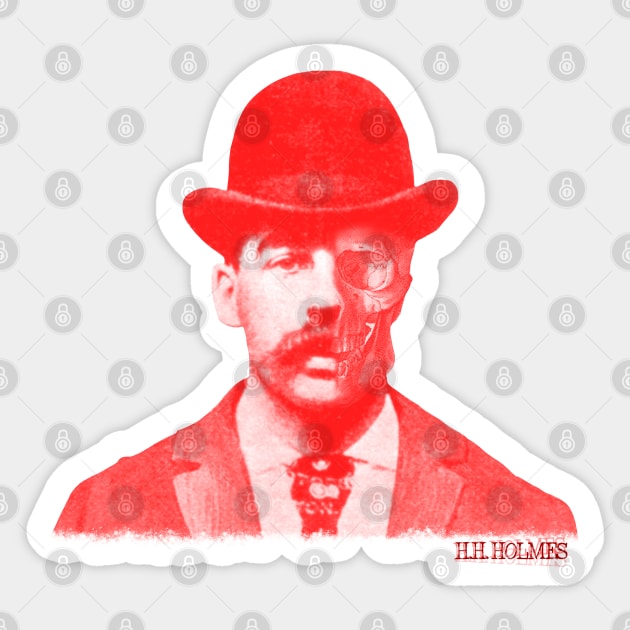 HH HOLMES Face of Evil Sticker by darklordpug